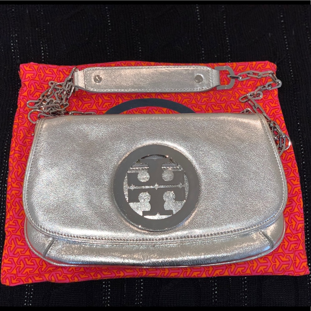 Tory Burch Metallic Amanda Clutch
